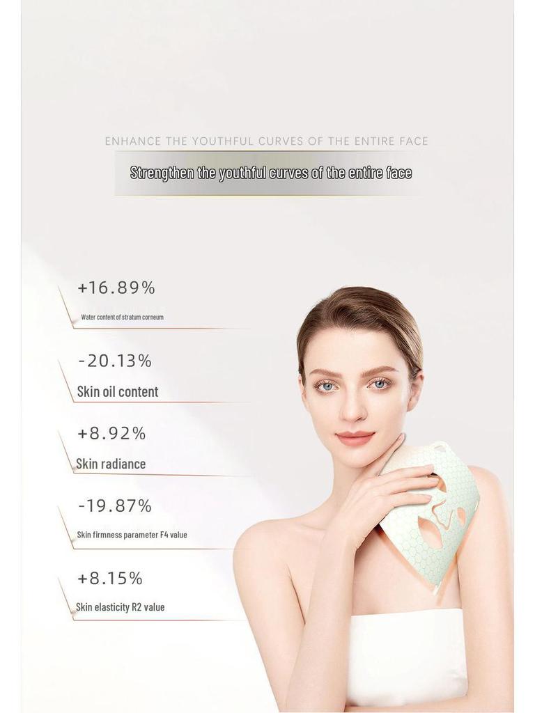 Infrared LED Silicone Beauty Mask for Photorejuvenation with Red & Blue Light