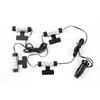 Smart 4x Blue 12V Car Interior Decorative Neon Under Dash Floor 3 LED Light Strip Lamp