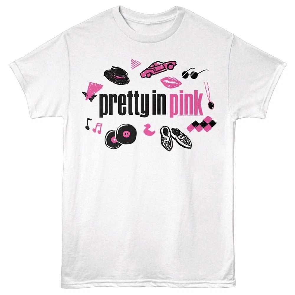 Pretty in Pink Scribbles Men s T Shirt S