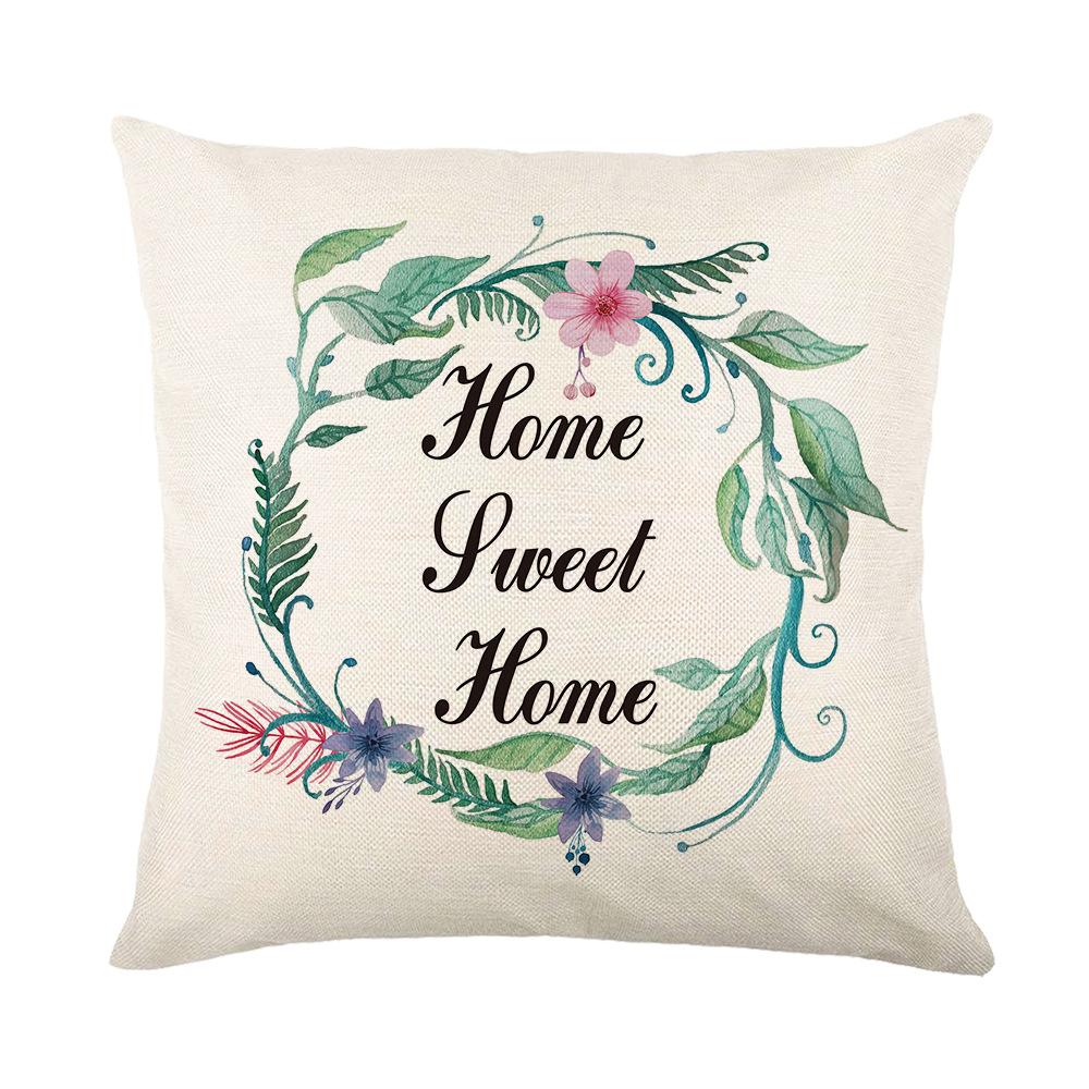Pillow New Spring Home Decoration Printed Cushion Cover Sofa Cushion Cushion Pillow Cover
