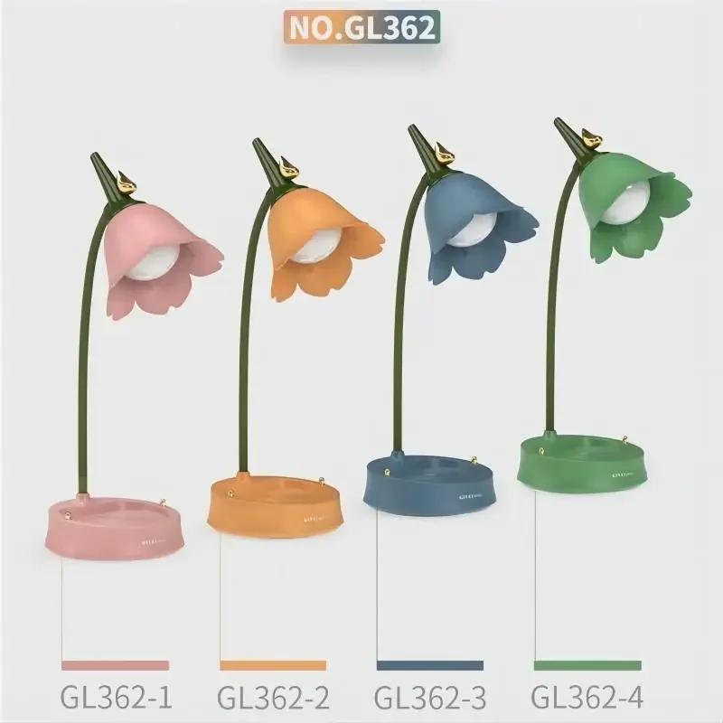LED Table Lamp RechargeableTouch 3-speed Dimming USB Reading Eye Care Design Stand Bedside Lamps Decorative Night Lamp Gifts