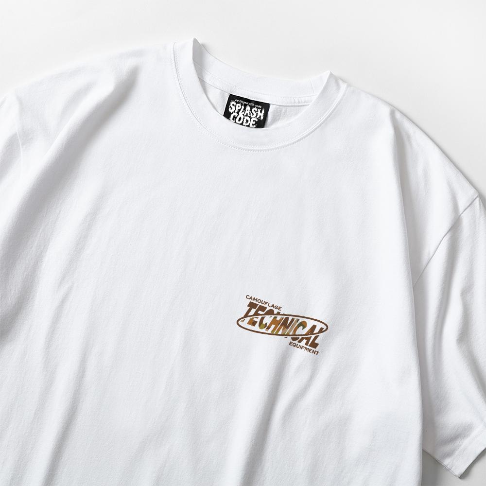 Seupeullaesikodeu White Short Sleeve T-Shirt - Duck Hunter Camo