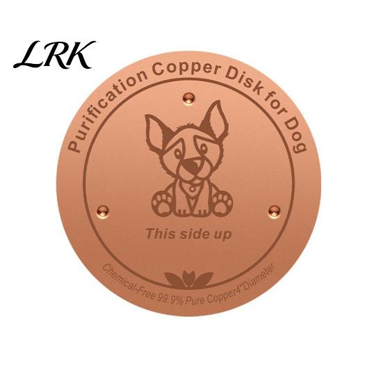 Pet Water Bowl Accessory Copper Disc Purification for Dog, 4-Inch Diameter Pure Disc, Slimy Scale Removal with 3-Point Support Dog Dispenser