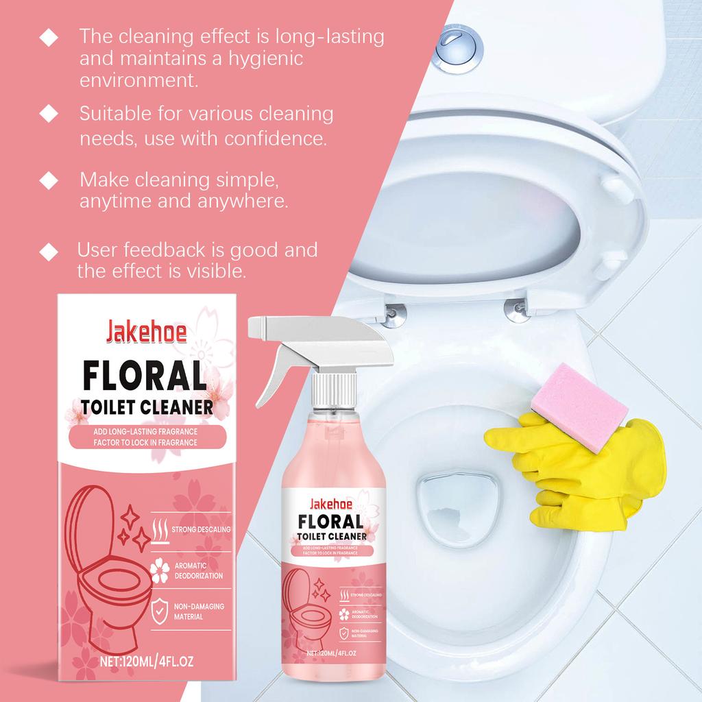 Floral Toilet Cleaner, Cherry Blossom Fragrance Stain Removal Deodorant, Fresh Air, Toilet Freshener, Simple and Easy To Use, Quick Effect