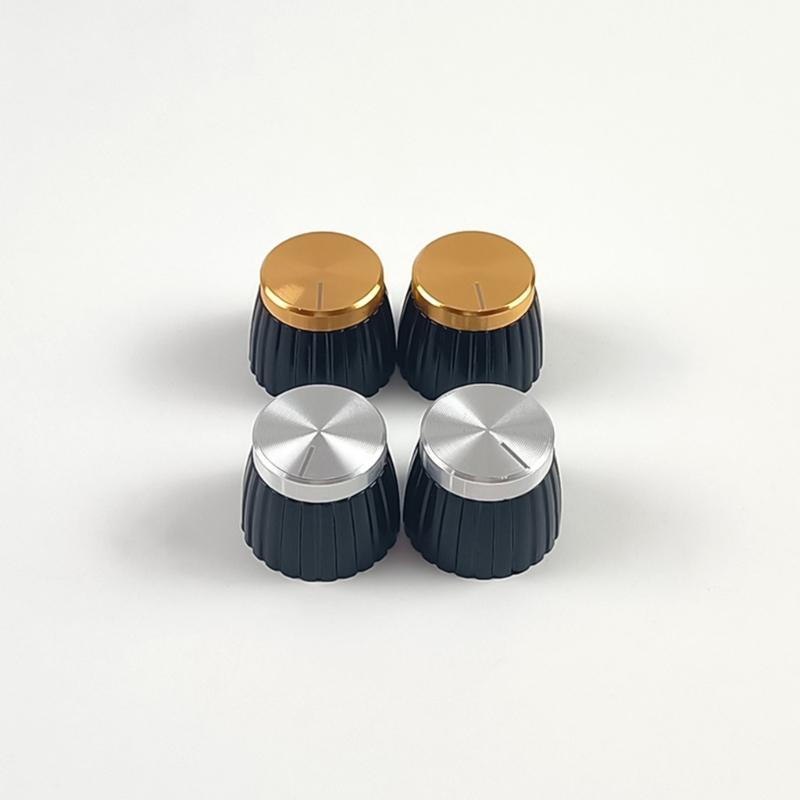 2Pieces Aluminum Reinforced Guitar Volumes Knobs High Accuracy Control Smooth Rotation Suitable for Live Performances