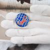 PADI Enamel Brooch: Red Diver & Blue Earth Scuba Diving Badge for Backpack