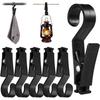 Pieces Large Clothespin Clips, Plastic Camping Tent Clothespins, Black Hooks with Hook for Towels, Hats, Curtains, Beach Towels, Bath Towels