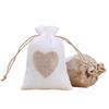 10Pcs Imitation Linen Present Wrapping Bag with Drawstring Anti-deformed New Year Candy Pouch for Party