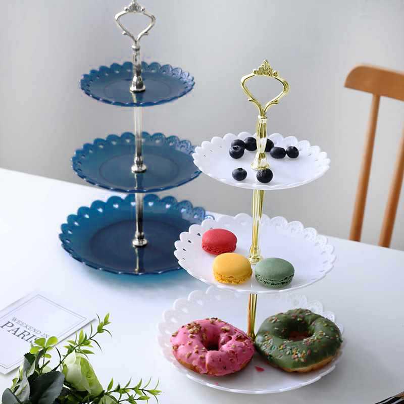 1PC/2PCS Fruit Platter, Dessert Counter, Fruit Tray, Three-Layer Cake Stand, Pastry Stand, Wedding Party, Candy Tray