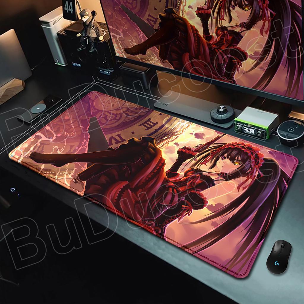 HD Printing Kawaii Girls Tokisaki Kurumi Mouse Pad Anime Date A Live Desk Mat Non-slip Mousepad Pc Computer Keyboard Accessories