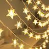 10M 80 LED Star Light String Twinkle Garlands Battery Powered Christmas Lamp Holiday Xmas Party Wedding Decorative Fairy Lights