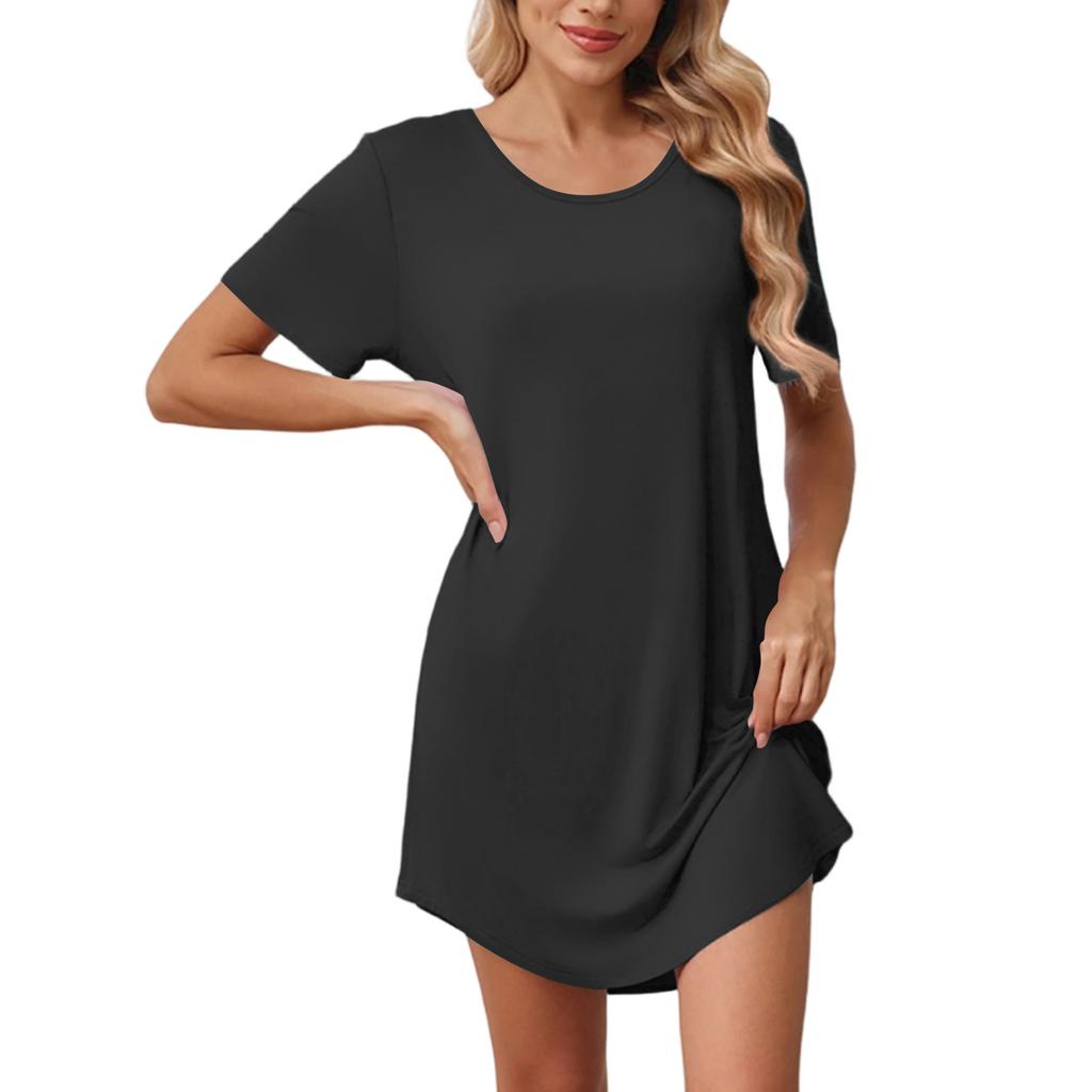 Women's Summer Casual Fashion Slim-Fit Dress Short-Sleeve Dress