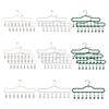 1/2/3Pcs Coat Hanger with 8 Clips Multi-Function Storage Hanger Space-Saving Hanging Wardrobe Organizer Jeans Skirts Scarves Belts Towels Accessories