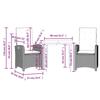 VidaXL Ensemble à Manger de Jardin avec Coussins 3 pcs, Table et Chaises avec Dossier Réglable, Meubles d'Extérieur Patio 3212370