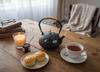 Cast Iron Kettle Black 1L + Steel Infuser For Tea And Herbs