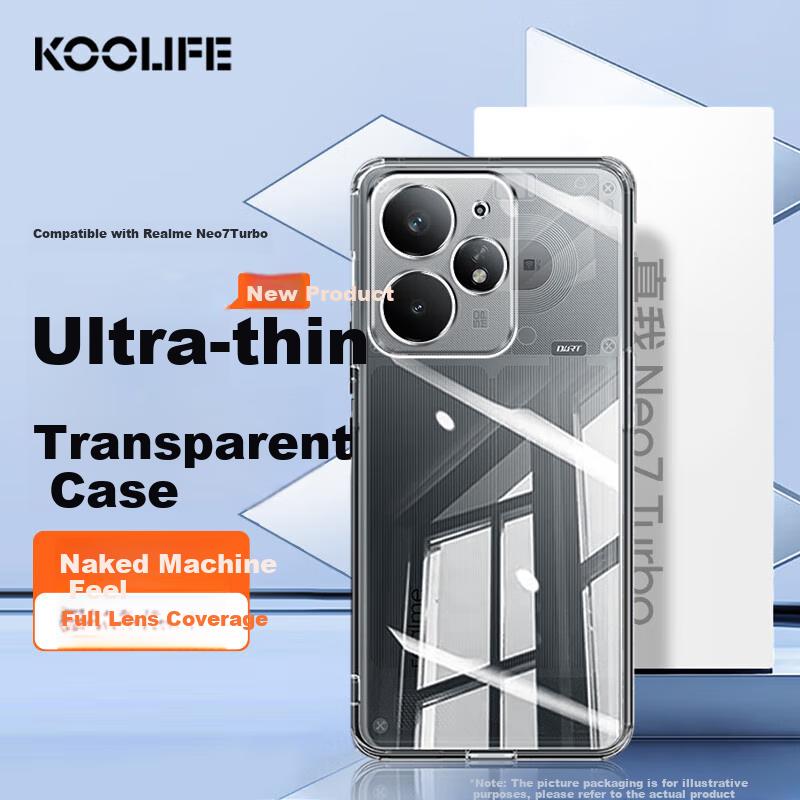 Phone Case for Realme Neo7 Turbo, Transparent Soft, Full Camera Protection, Simple Design, Skin-Friendly, Fingerprint-Resistant Back Cover