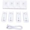 4 In 1 Charging Station for Wii Remote, Charger Dock with 4 2800mAh Rechargeable Battery Packs an...