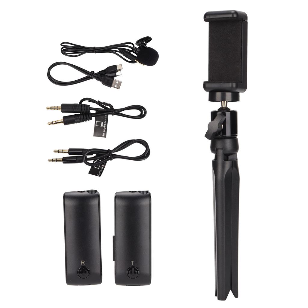 MCL-02 Wireless Lavalier Microphone Omnidirectional Recording Microphone for Smart Phones Cameras