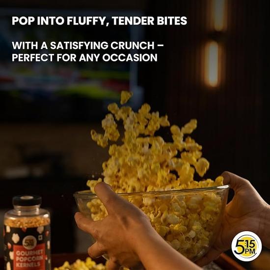 5:15PM Instant Popcorn Kernels Seeds 400g | Big Size Gourmet | High Expansion | A Grade Makkai Pop Corn Kernels