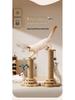 Vertical Wear-Resistant Sisal Rope Cat Scratching Post with Turntable and Teaser Toys