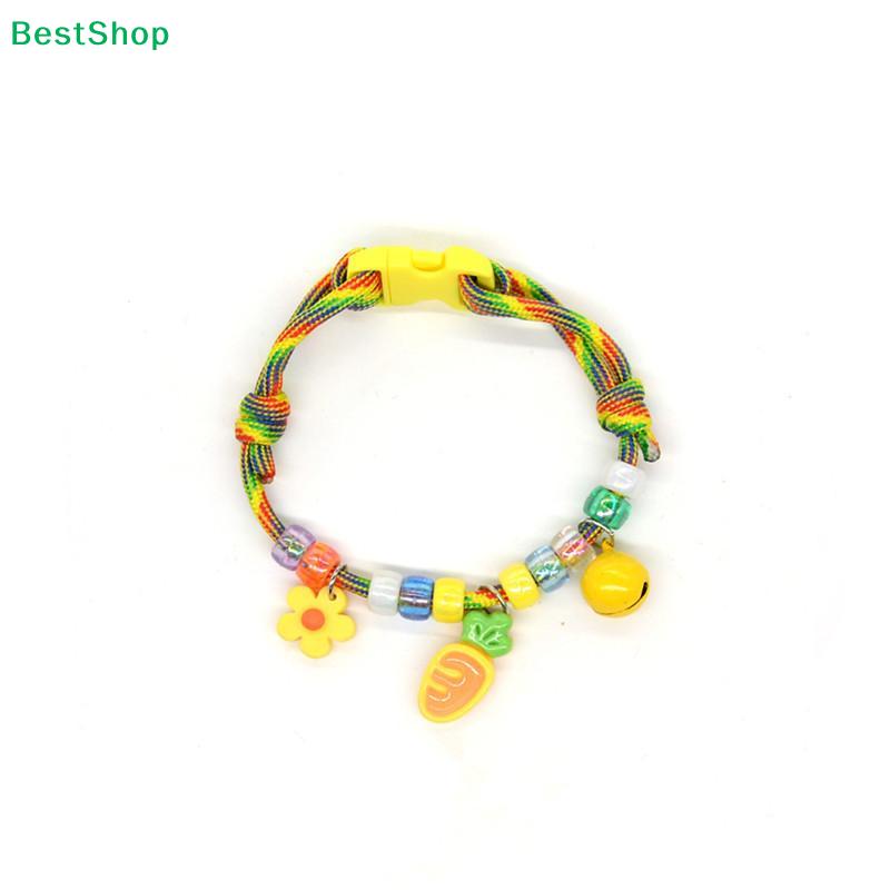 Cute Colorful Pet Necklace Braided Adjustable Cat Neck Chain With Bells Pet Jewelry Pet Costume Accessories