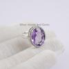 Natural Amethyst Ring, Handmade Boho Ring, 925 Sterling Silver Ring, Oval Gemstone Ring, February Birthstone Ring, Designer Ring