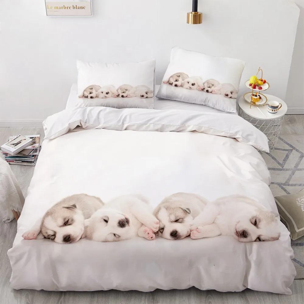 Comforter 3D Bedding Sets Pets Dog Cute King Queen Dalmatian Dogs Comforter