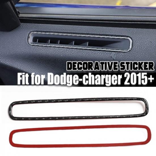 2015-22 Door A/c Air Outlet Vent Panel Cover Trim Carbon Fiber For Dodge Charger
