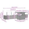 Garden Sofa Set with Storage 5 pcs Black Poly Rattan