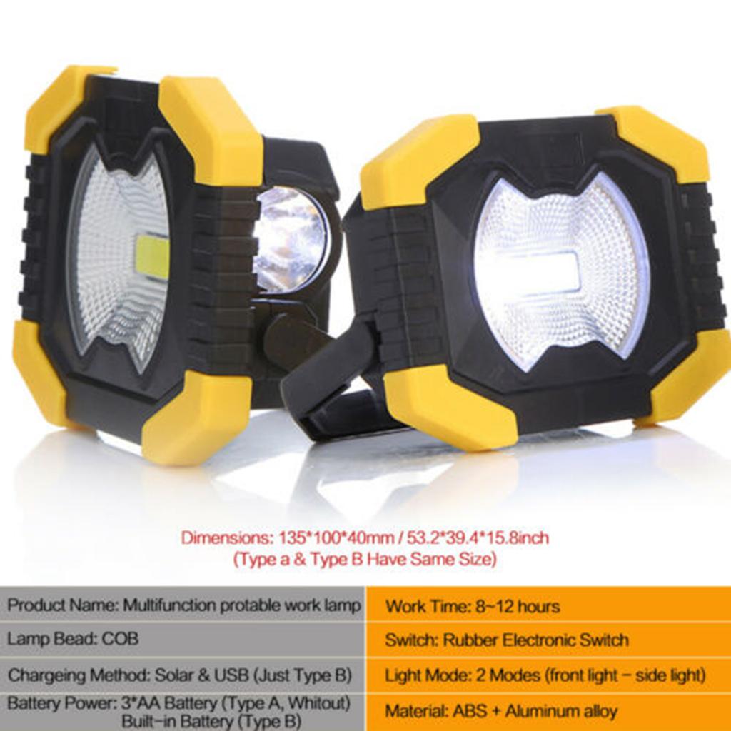 80000lm Solar Led Work Light Usb Rechargeable Energy Saving Super Bright Flashlight Camping Light
