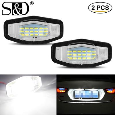 2 шт. високої потужності ксенонові білі світлодіодні підсвічування номерних знаків автомобіля Canbus для Honda Civic City Pilot Accord Odyssey MR-V Acura