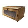 Bread Box Clear Front Versatile Kitchenware Accessory for Pantry Home Bakery Brown