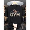 Muscle Man Gym Cotton TShirt Casual Athletic Streetwear Black Mens Fitness Workout Apparel