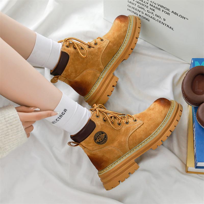 Winter new warm casual cotton boots versatile leather boots velvet Martin boots men's boots model 6224-J