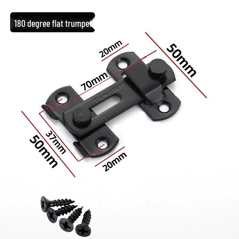 Stainless Steel 90° Right Angle Door Latch: Anti-Theft Sliding Bolt Lock