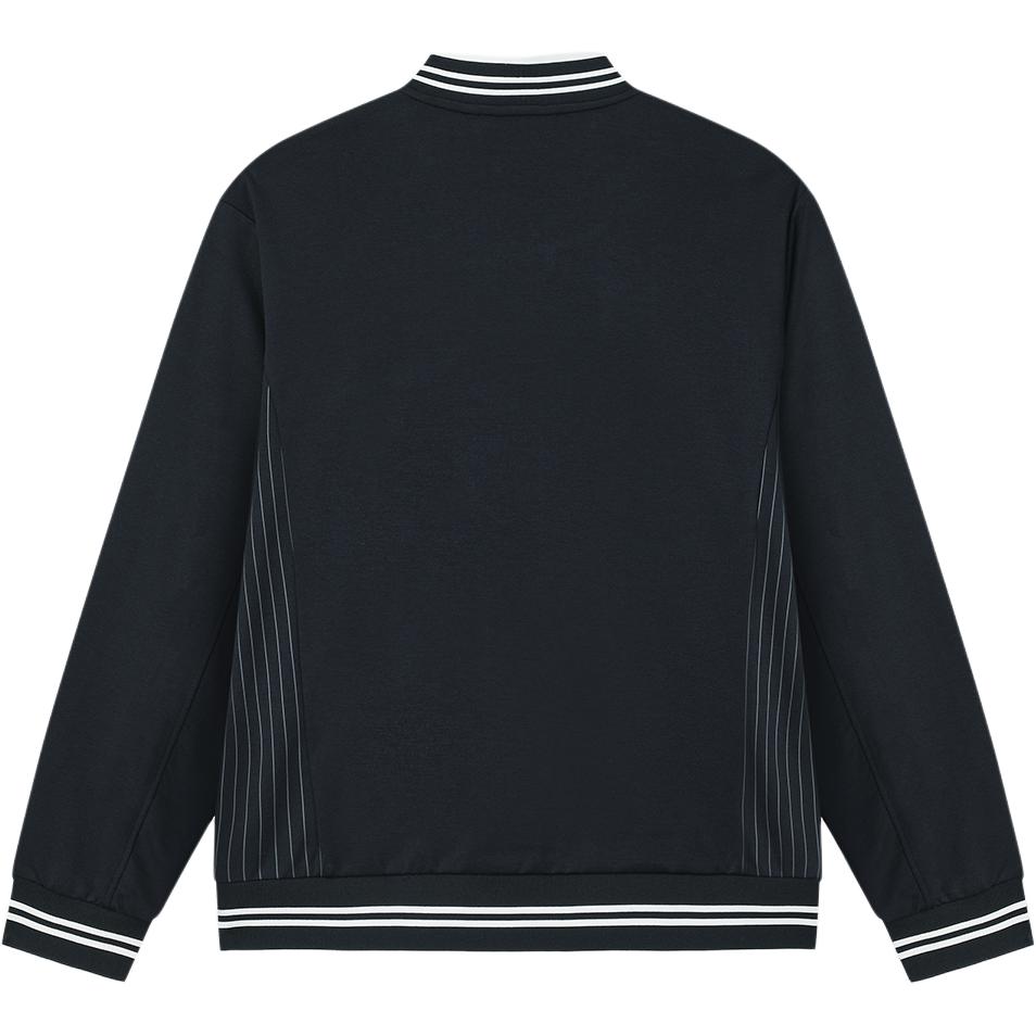 FILA Archive Logo Fashion Casual Knitted Long Sleeve Jacket Men jackets Legendary-Blue F11M527501F-NV