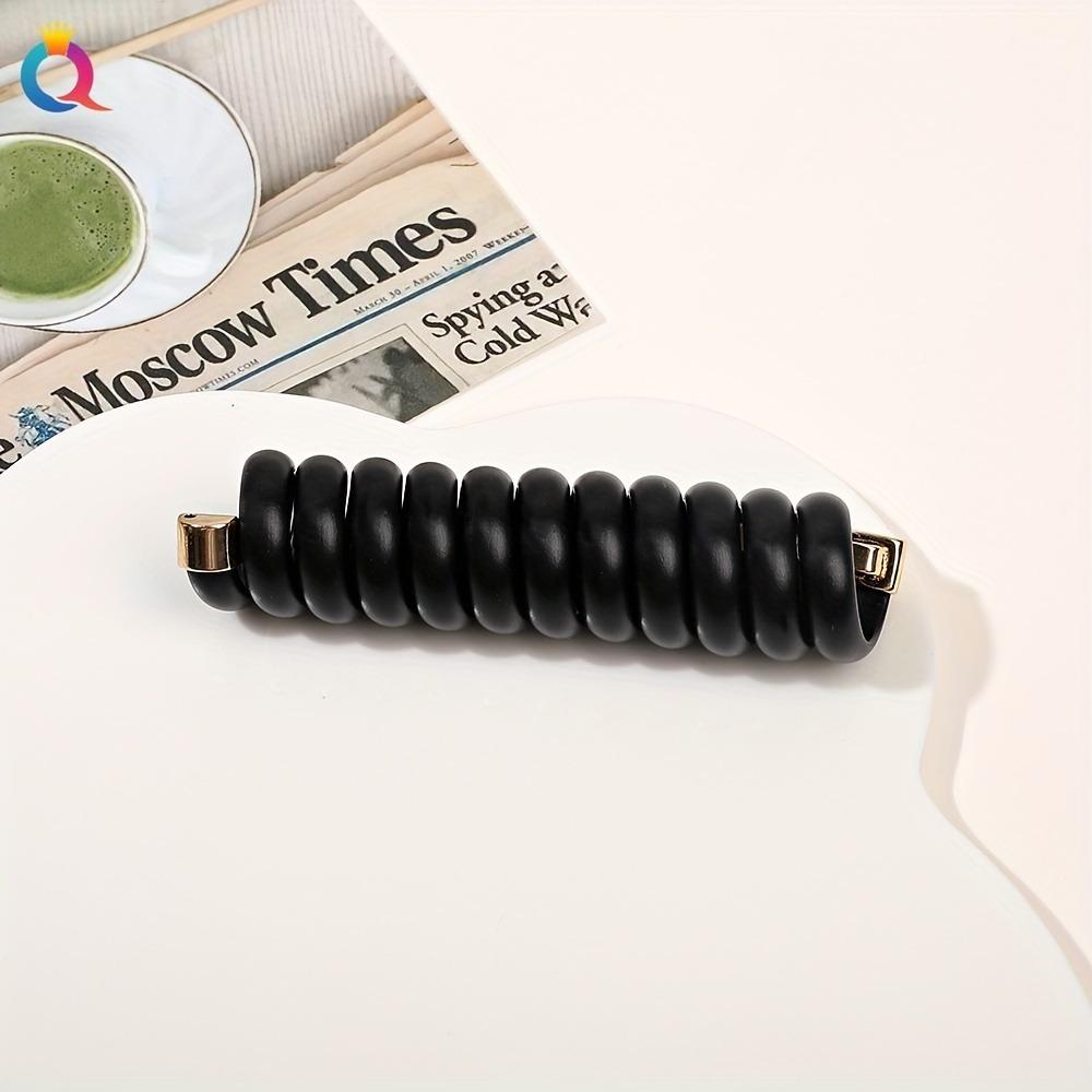 2pcs/set Spiral Hair Tie Resin Hair Tie Elastic Hair Rope Ponytail Holder Hair Accessories