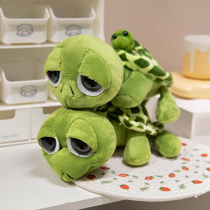 Cute Big-eyed Turtle Doll Plush Toy Little Turtle Mother and Child Turtle Doll Boy Soothing Doll