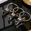 10/50x Gancio Metallico per Tende Anelli per Tende Clip per Asta Molletta per Doccia Fibbia Argentata Anello Appendioggetti Forniture per Decorazione Storage Casa