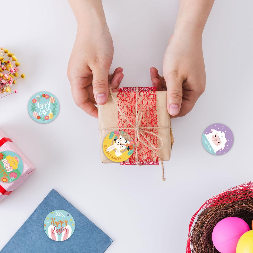 Xh019 Bunte Ostereier Hase Huhn Geschenkumschlag Aufkleber Für Kinder Bastelarbeiten