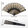 1pc Bronzing Flower Pattern Folding Fan Chinese Style Silky Fan Ancient Costume Accessories Dance Performance Props