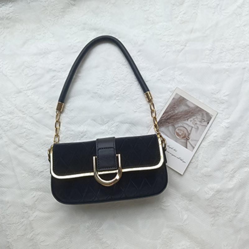 New High-texture Simple Temperament Chain Small Square Bag Single Shoulder Messenger Bag Fashionable Versatile Underarm Bag Women