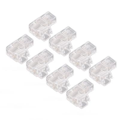 8pcs 2 Pin LED Strip Light Connectors 5mm Transparent 2 Pin Light Connectors COB LED Strip Connectors Right Angle Connection