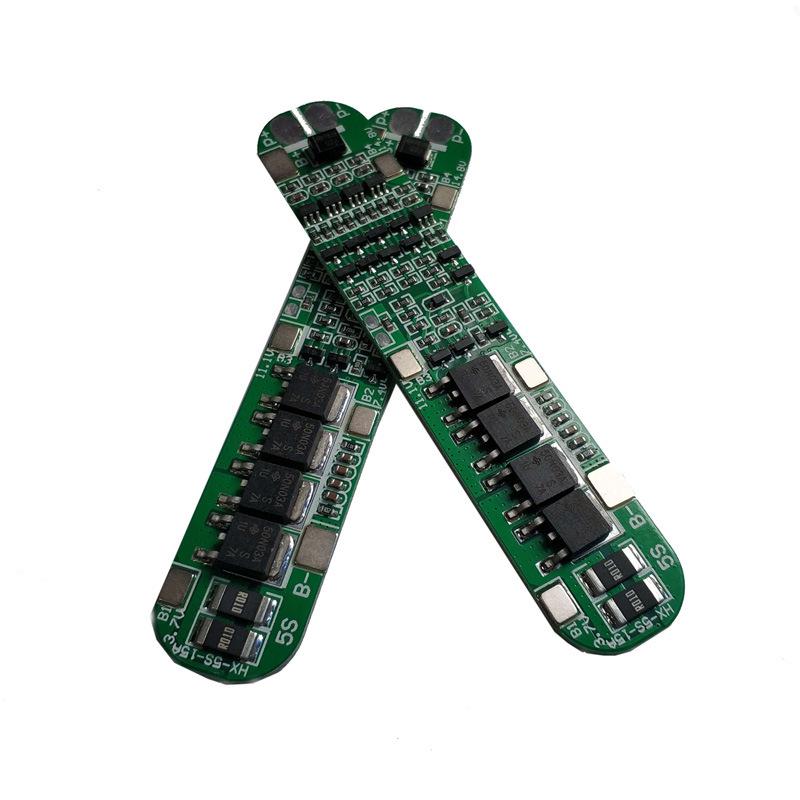 5 Series 18650 Lithium Battery Protection Board, 18.5V/21V, Anti-Overcharge/Discharge for Solar Lighting.
