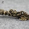 Retro Copper Buddha Instrument Dragon Head Just Vajry Pestle Puer Tea Knife Ornament Home Decoration Antique Brass Desk Decor