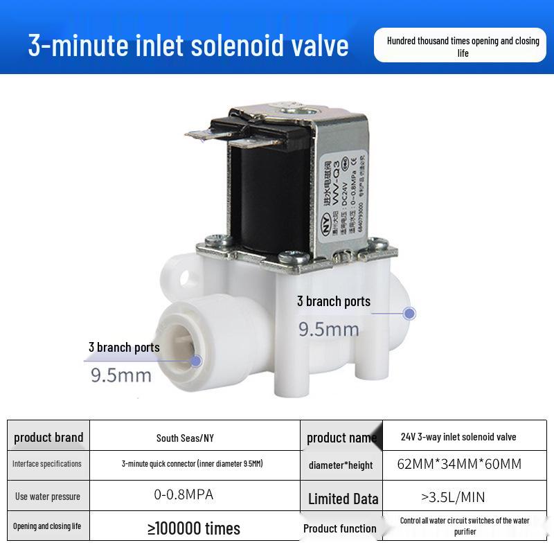 Univerzální 2/3cestný solenoidový ventil pro přívod vody a splachovací ventil odpadní vody pro čističky