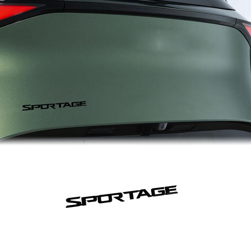 3D ABS Car Styling SPORTAGE Letter Logo Sticker Rear Bumper Tail Door Trunk Decal Auto Rear Emblem Decoration Accessories