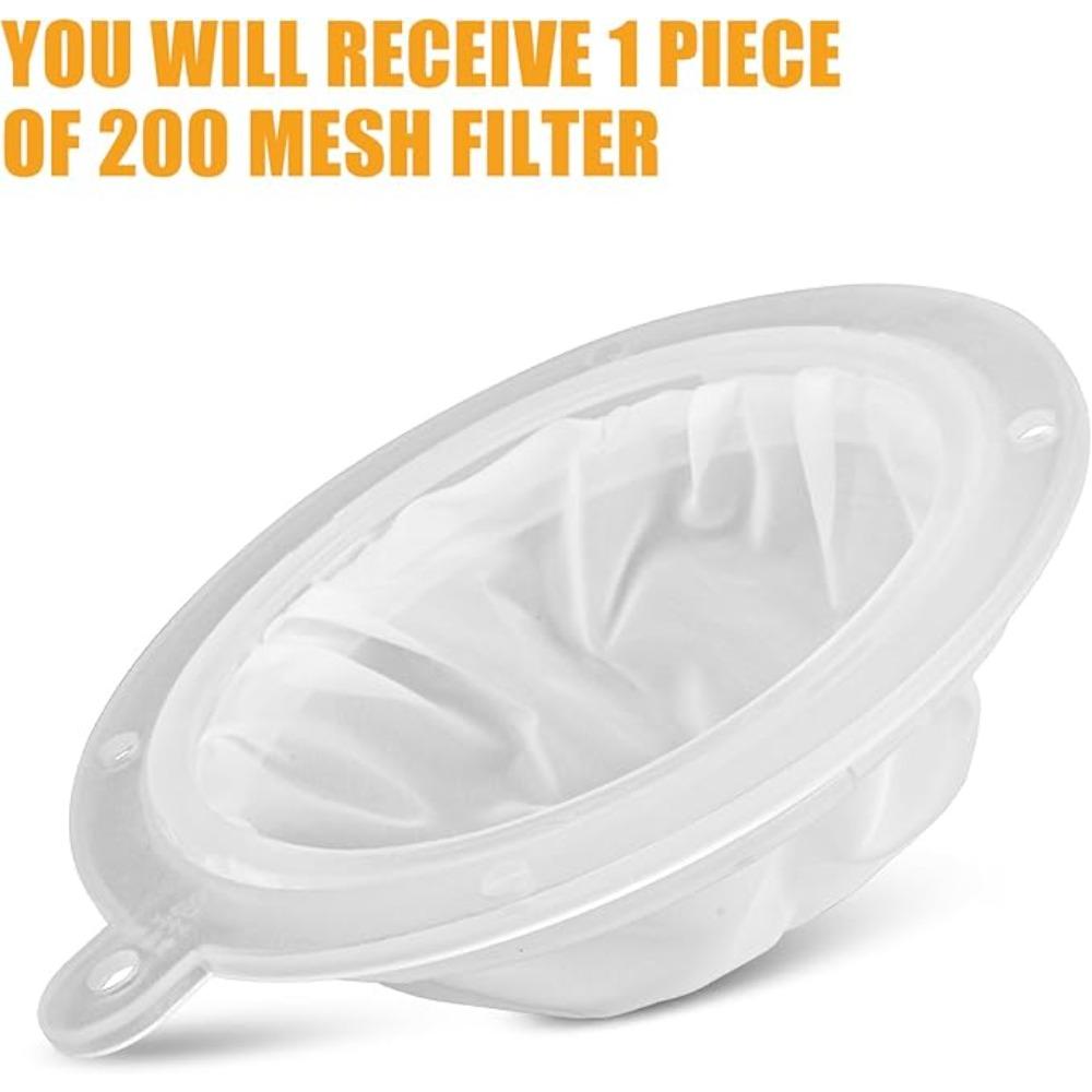 200 Mesh Strainer 75 Micron Strainer for 5 Inch Filter Funnel Fine Filter for Cooking Oil Milk Wine Cheese Whey Grease Coffee