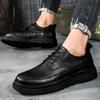Fashion Genuine leather men's shoes Minimalist gentleman's comfortable style Daily Business Office High quality wedding shoes Groom