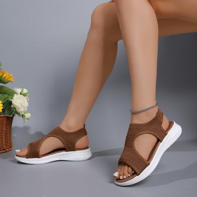 Women's Open Toe Wedge Sandals Ladies Light Casual Zapatillas Muje Women Summer Shoes New Mesh Fish Platform